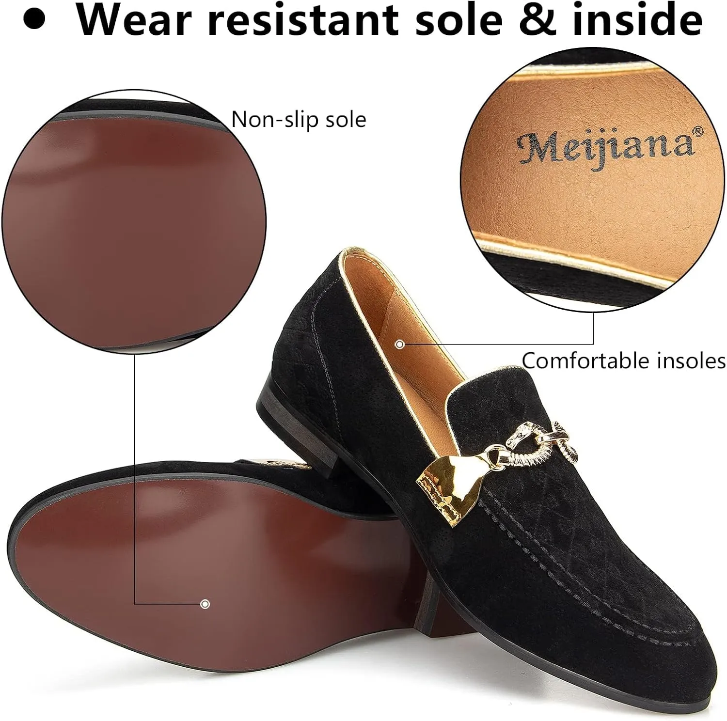 and railhead attention photoflash ape Weeding Dress Shoes for Men Meijiana Men's Fashion Classic Faux Leather Loafers 