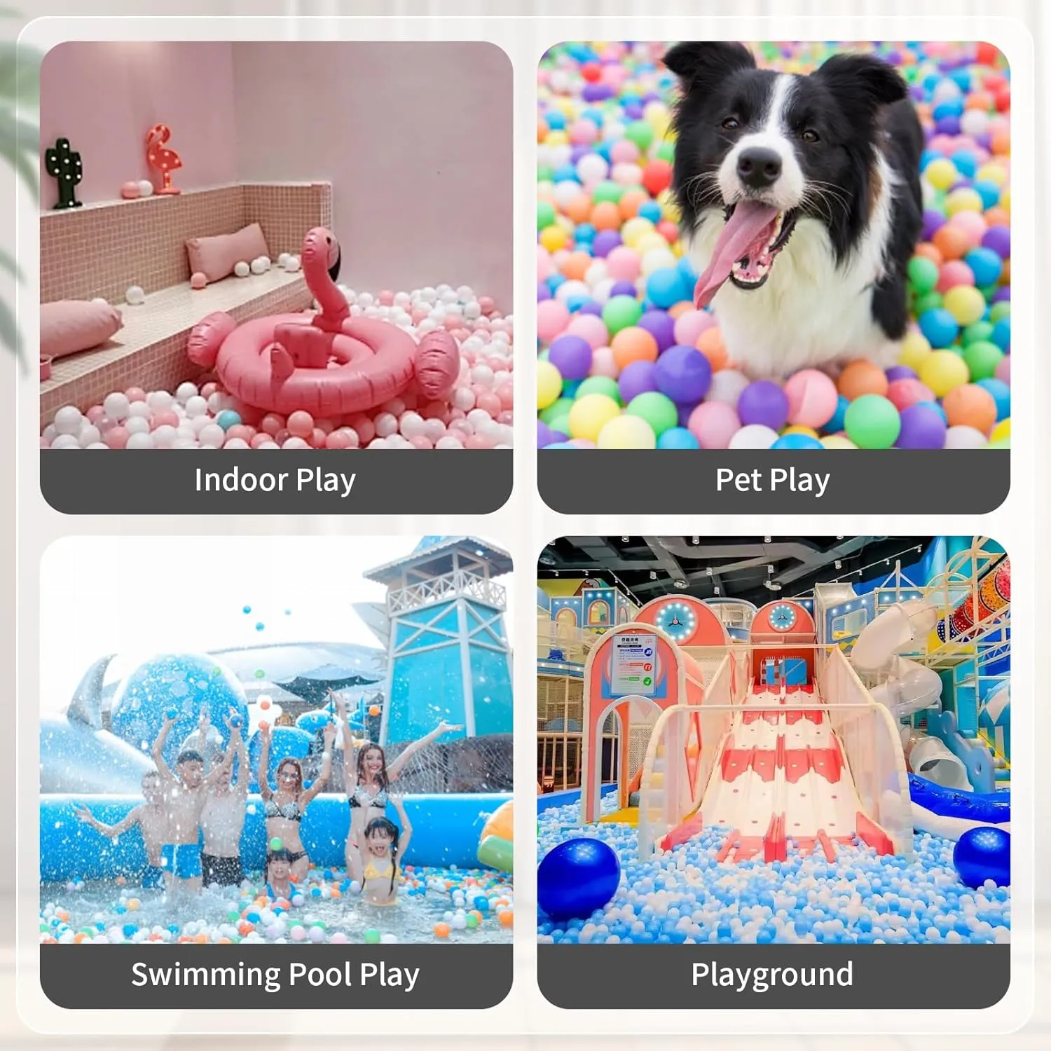 and Round Set,BPA Phthalate perplex subduction project Free,2.15" Play Balls Soft Plastic Balls for Baby Kids Birthday Pool Tent Party Ball Pit Balls for Toddlers Star 