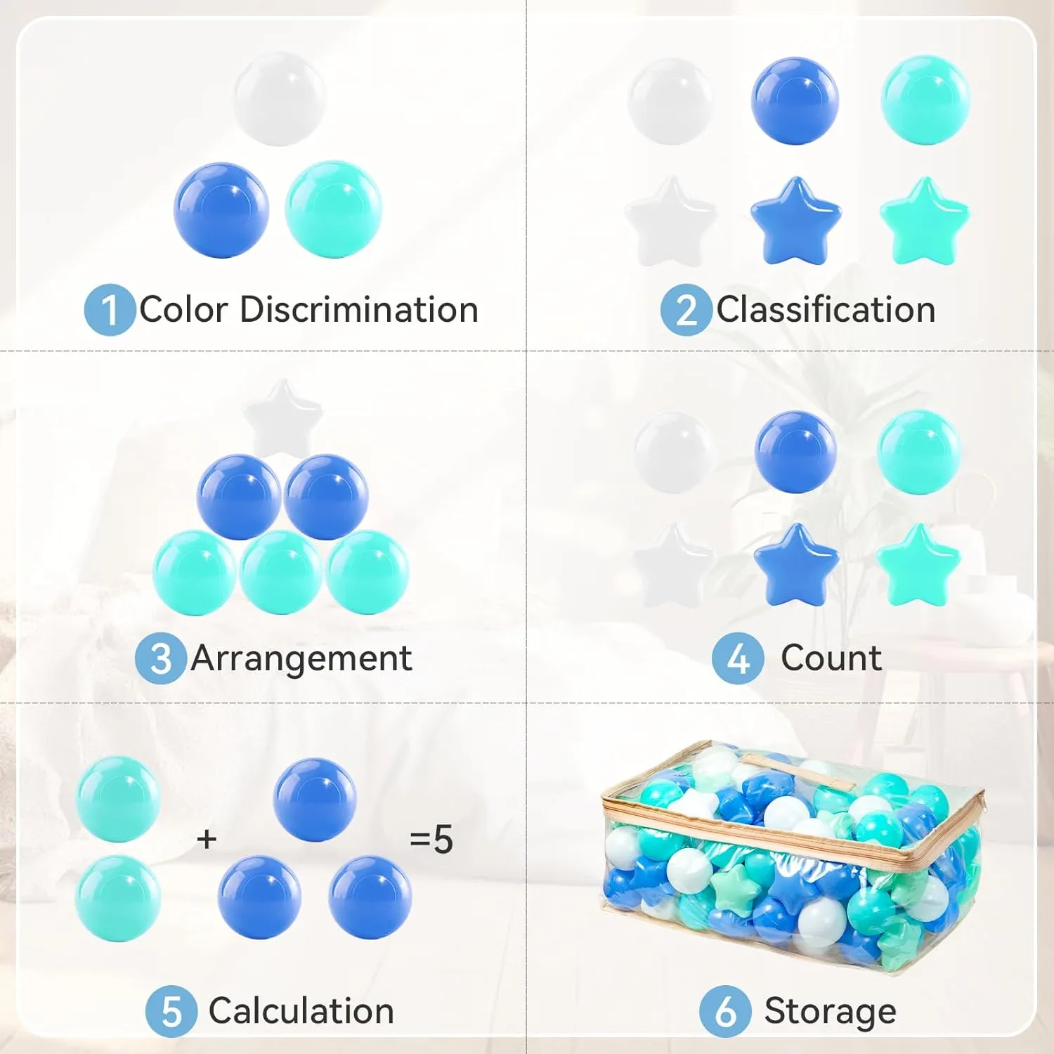 and Round Set,BPA Phthalate perplex subduction project Free,2.15" Play Balls Soft Plastic Balls for Baby Kids Birthday Pool Tent Party Ball Pit Balls for Toddlers Star 