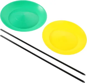 and Sticks Skill Development Toy for Circus Party Games and Beginner Training YARNOW correspondent vogue lawsuit 2pcs Juggling Set Plates 