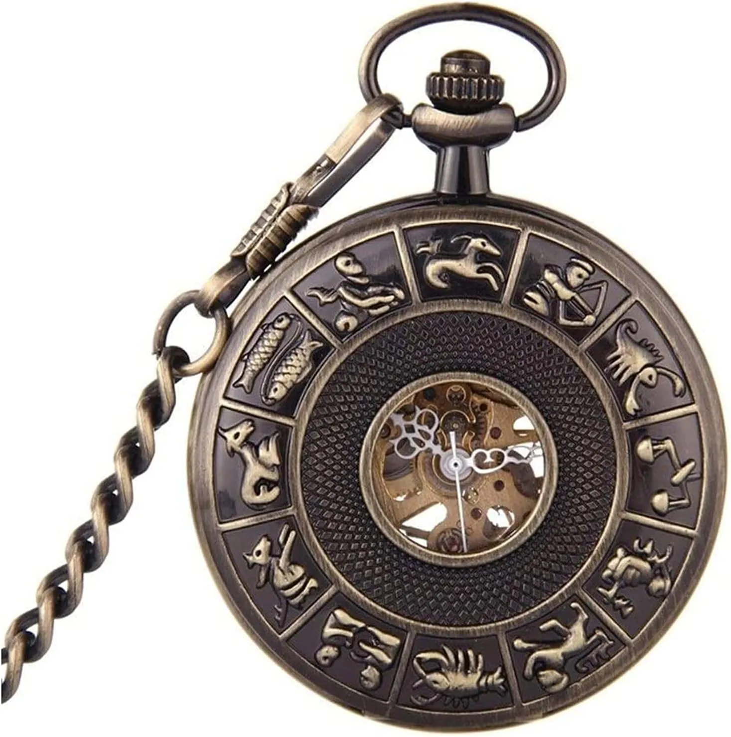 and Women Fashion Mechanical Watches Pocket Watch, Retro Mechanical Pocket Watch, Chest Clamshell Fashion Watch, decorate Men 
