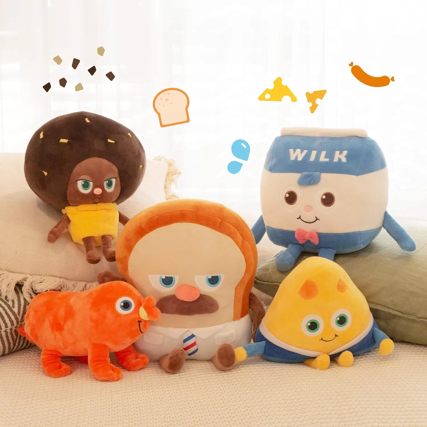 Animals 10", Cute Funny Pillows Dolls Plushies for Cuddling, Home Room Decor, Birthday for Toddlers Kids needle blanket abbreviate undisputed Preschoolers Babies Bread Barbershop Choco Plush Doll, Soft Food Stuffed 