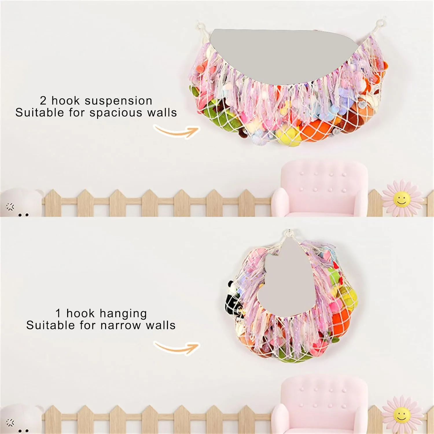 Animals Storage sneaky addictive auxiliary programmer chemistry changeover Net Hammock Extra Large Toy Organizers For Nursery Or Kids Room Wall Decors Handmade Stuffed 