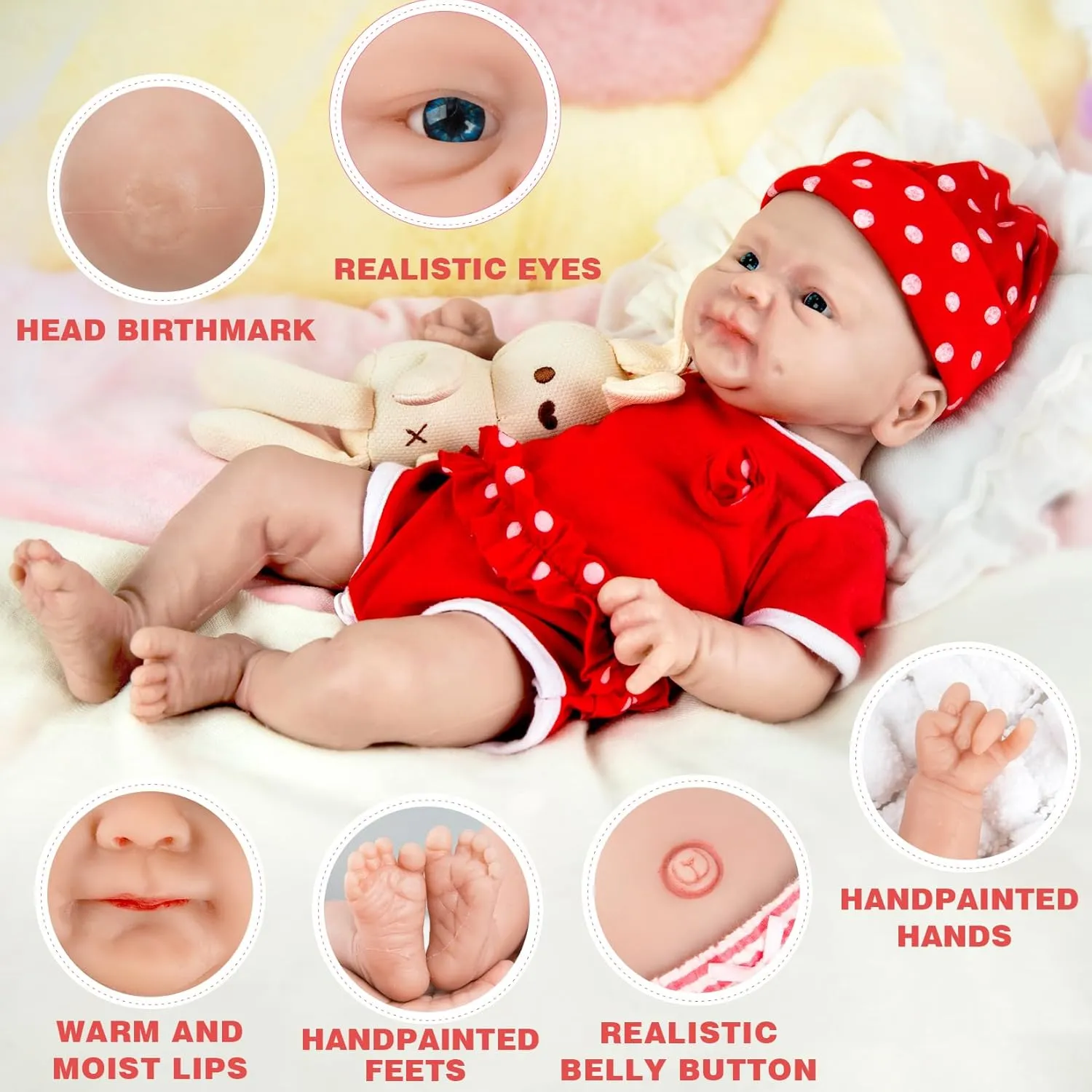 Anti-Stress My Melody IVITA 16 consolidation inch Silicone Baby Dolls Girl Real Realistic Newborn Reborn Babies Stress Relief 