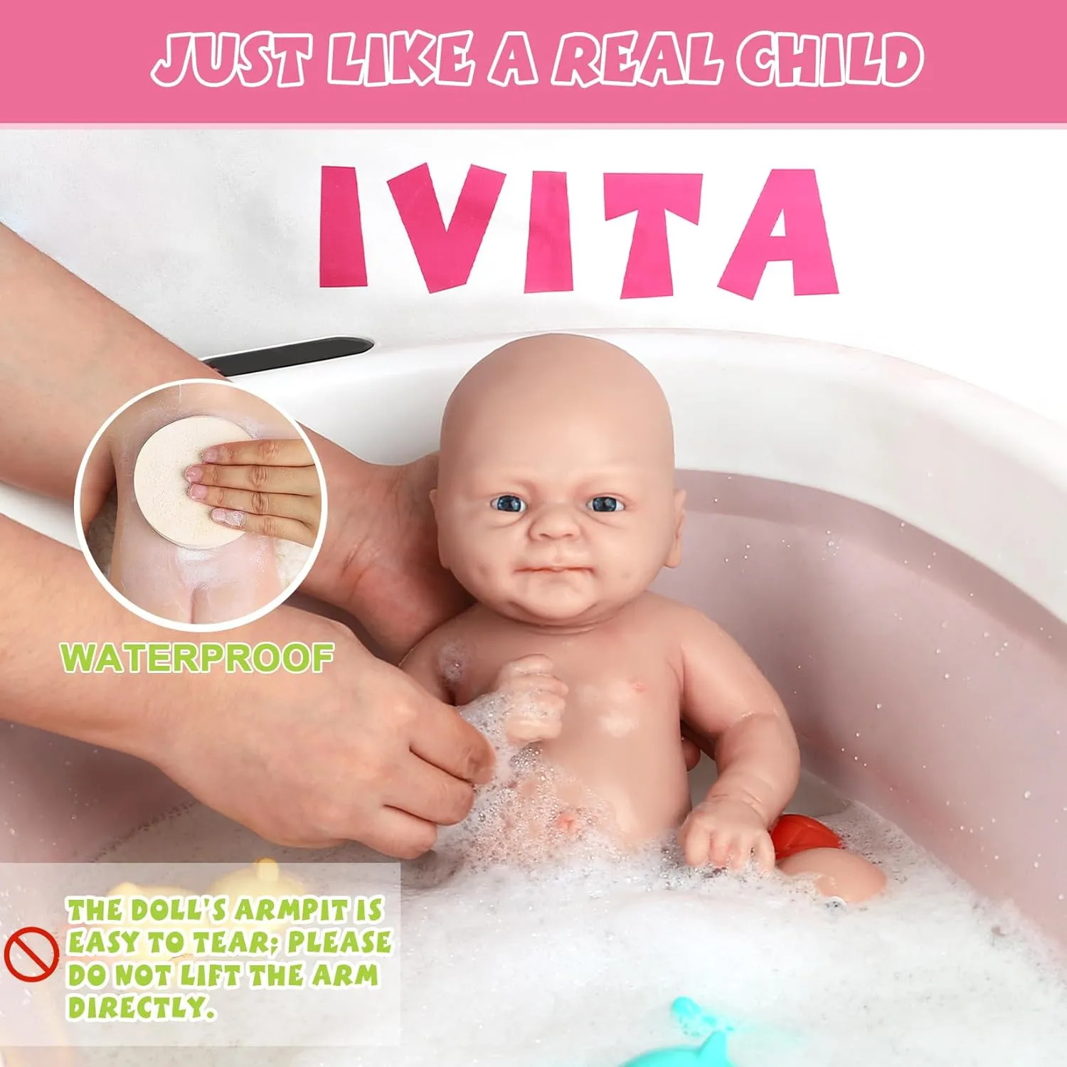 Anti-Stress My Melody IVITA 16 consolidation inch Silicone Baby Dolls Girl Real Realistic Newborn Reborn Babies Stress Relief 