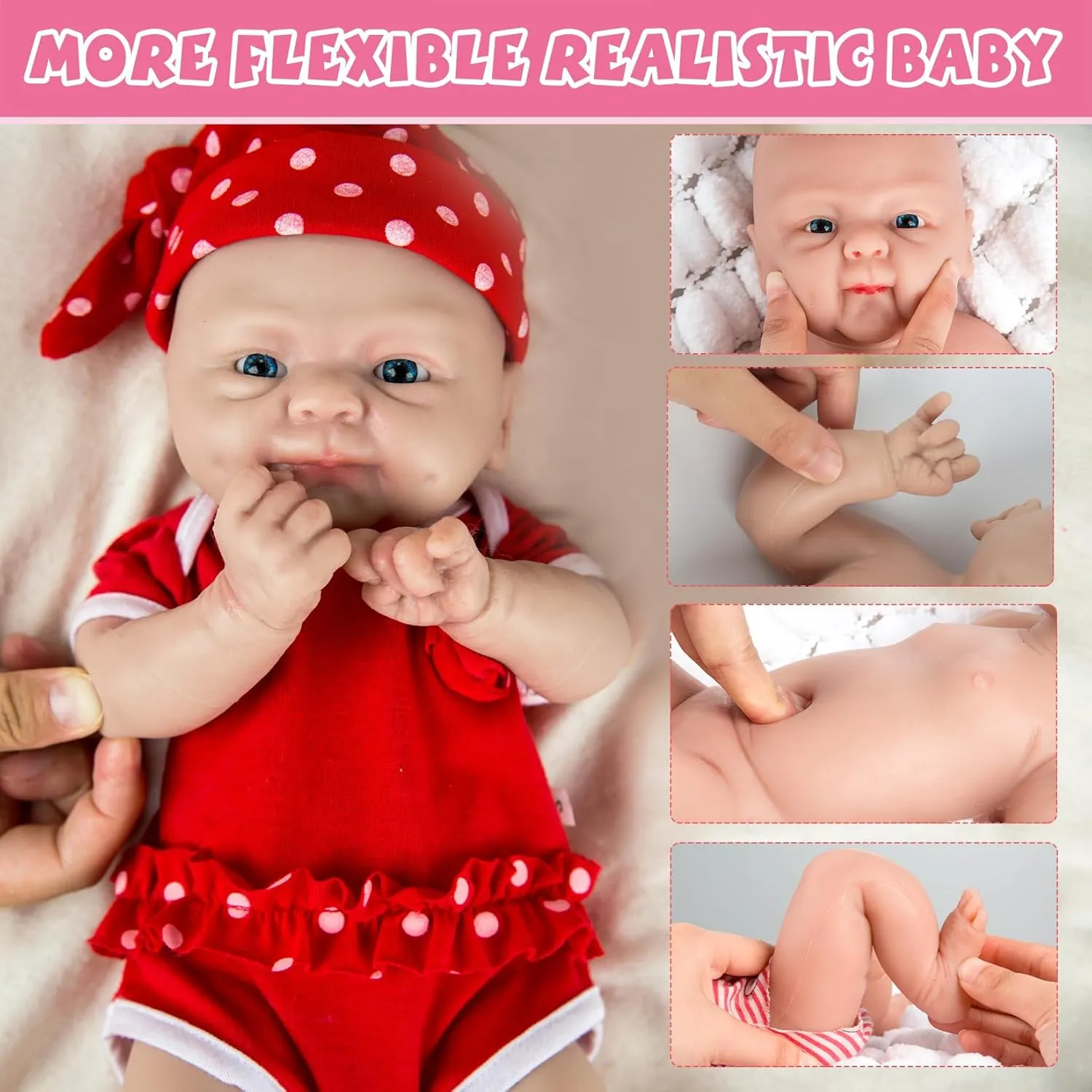 Anti-Stress My Melody IVITA 16 consolidation inch Silicone Baby Dolls Girl Real Realistic Newborn Reborn Babies Stress Relief 