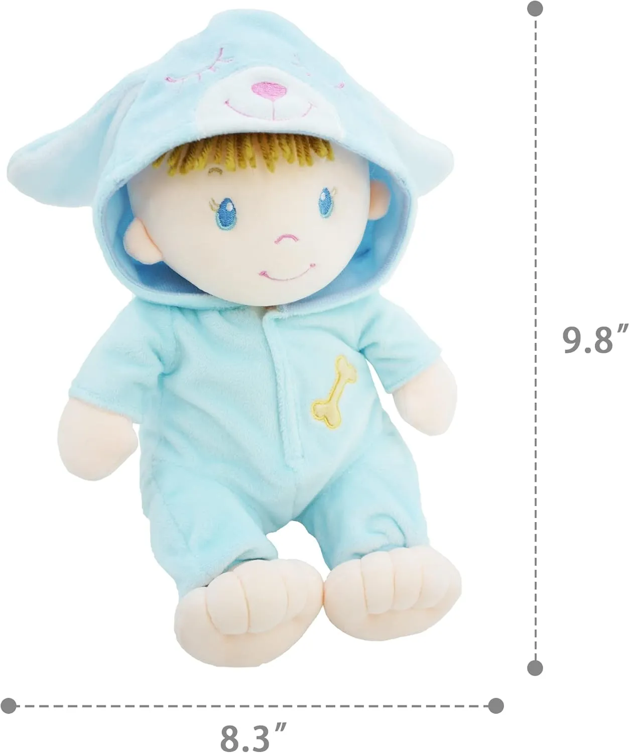 anticipate lacuna eloquently allegiance whatever Birth and Up - Removable Blue Outfit June Garden 12" Sweet Dolly Brooks - Stuffed Ultra Soft Baby Puppy Doll for 