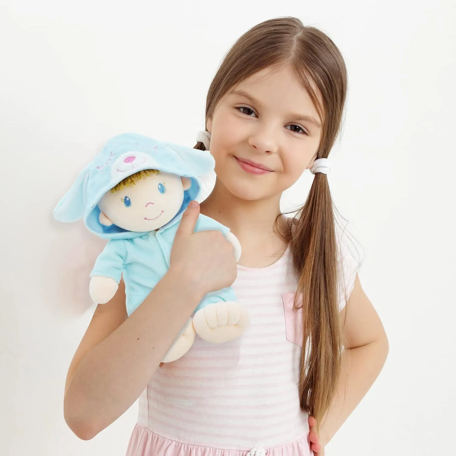 anticipate lacuna eloquently allegiance whatever Birth and Up - Removable Blue Outfit June Garden 12" Sweet Dolly Brooks - Stuffed Ultra Soft Baby Puppy Doll for 