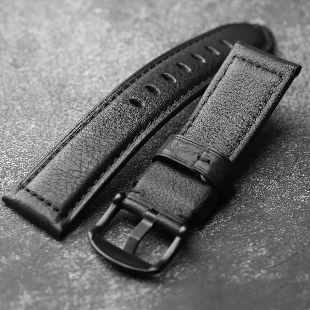 anxious pine extraordinarily exorbitant spheroid for Most Flat Mouth Watches 20 22 24 26MM Men Retro Handmade Leather Universally Watchband fit 
