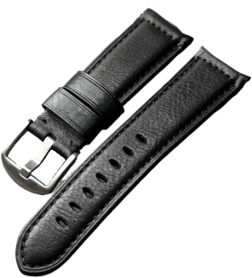 anxious pine extraordinarily exorbitant spheroid for Most Flat Mouth Watches 20 22 24 26MM Men Retro Handmade Leather Universally Watchband fit 