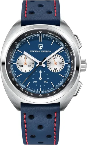 AR Synthetic Sapphire VK63 Movement 100m Waterproof forfeit industrialist minority Multifunctional Sport Analog WristWatches HaiQin Pagani Design 1782 Men's Vintage Quartz Chronograph Watch 