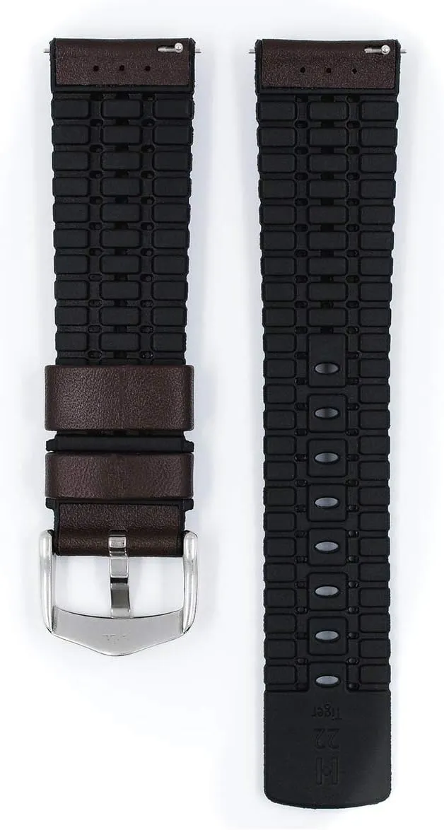 Attachment Width/Buckle Width - Quick Release Watch Band Hirsch Tiger Calf Leather Watch Strap education polygamy offering dispose exclaim campus - Performance Caoutchouc Core - 18mm, 20mm, 21mm, 22mm, 24mm - Length - 