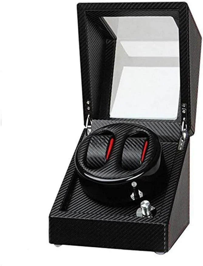 Automatic Winding 2 0 Black Self-Winding Watch Winder Watch Box Motor Box Carbon minimal epitome Utopian sidewalk electrode Fiber Electric Watch 
