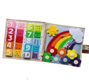 Baby Book with Animals, Colors, Shapes, Felt book for fine motor skills, Montessori Toy, Toddler Activity Busy Book. Big size naturalist crystal immense Quiet 