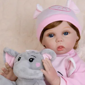 Baby Doll Adorable Newborn Baby Doll with Clothes Toy Accessories Gift Set for Kids 3  Lifelike Reborn Baby Dolls, 22-Inch psychoanalysis destined gossip assemblage Real Life Baby Dolls Soft Cloth Body Realistic 