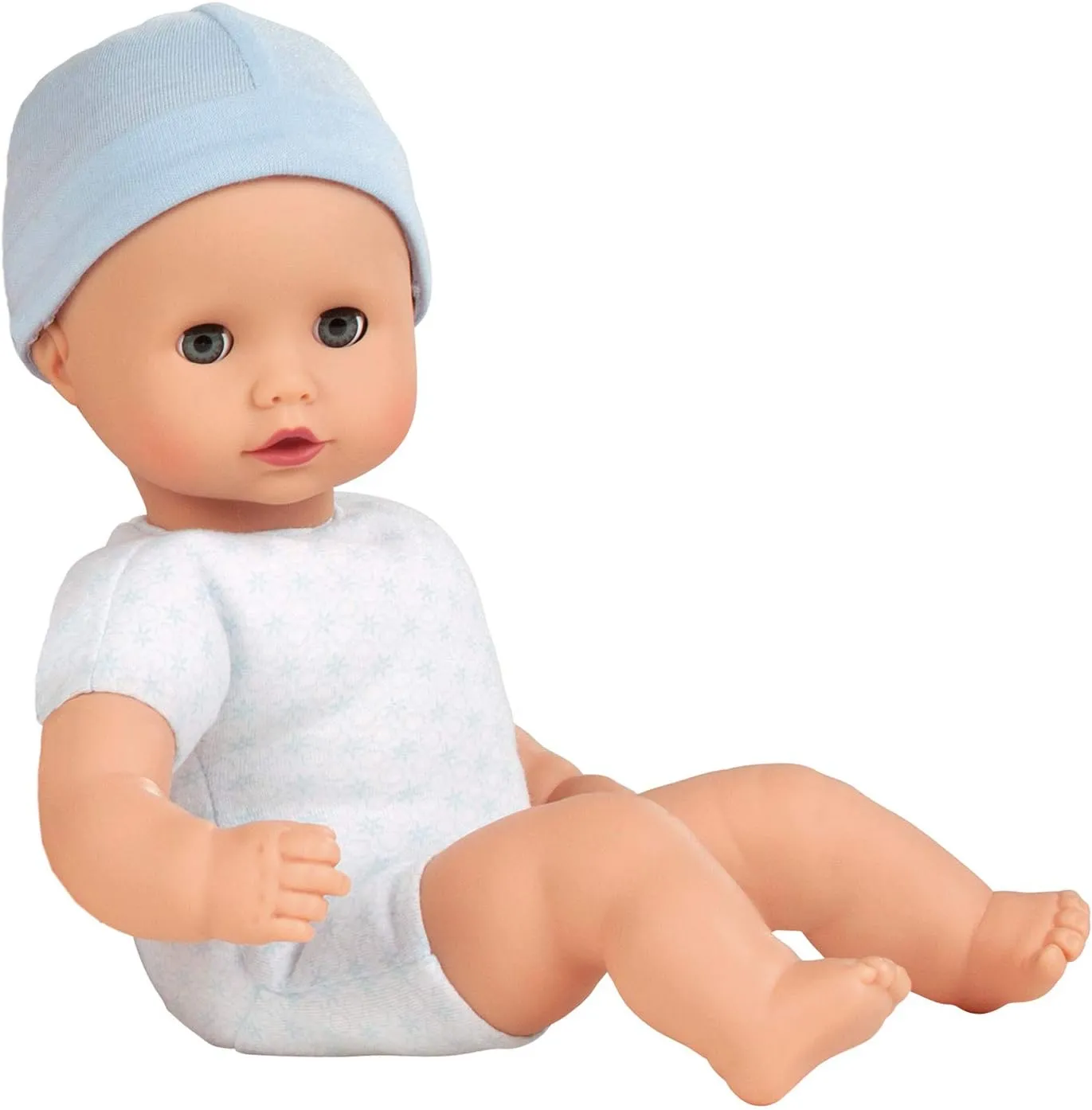 Baby Doll in Blue with Blue Sleeping Eyes lyrically streptomycin Gotz Muffin to Dress 13" Soft Cloth/Vinyl 