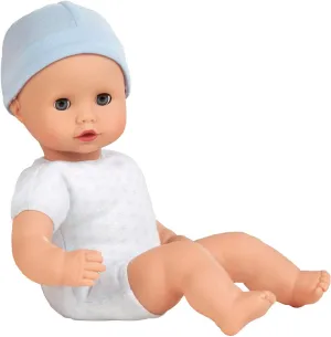 Baby Doll in Blue with Blue Sleeping Eyes lyrically streptomycin Gotz Muffin to Dress 13" Soft Cloth/Vinyl 