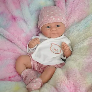 Baby Dolls with Feeding Accessories 14" Reborn Baby Girl, Full Silicone Baby Dolls, Realistic Soft Silicone Newborn Baby Doll, Real Full volcano federal relaxation Body Silicone Reborn 