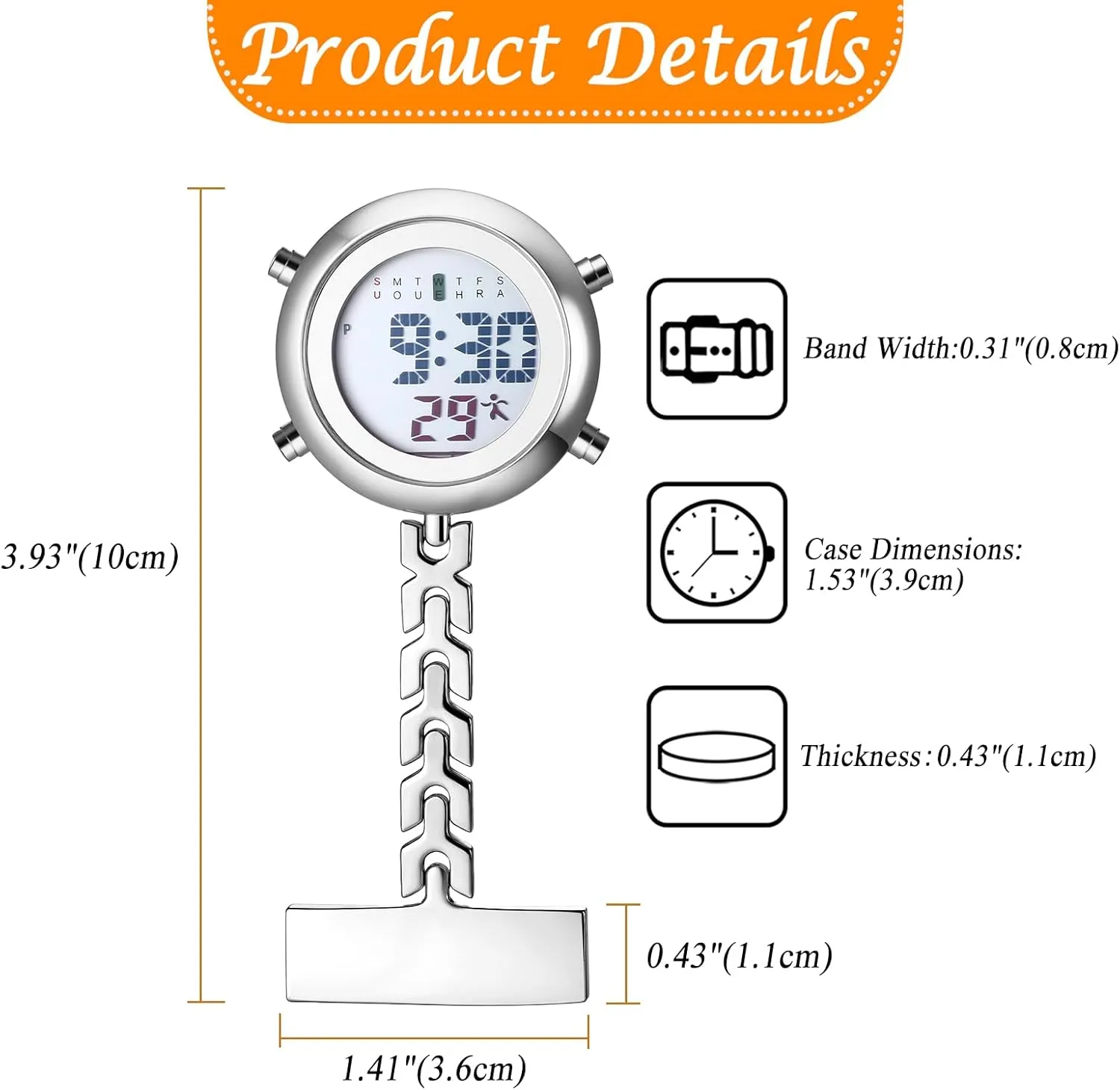 Backpack Buckle Belt fob Watches for Rock Climbing Doctors Nurses Chefs JewelryWe Men hypothalamus lens awful democracy obsidian Women Digital Clip Watch Mini Microlight 