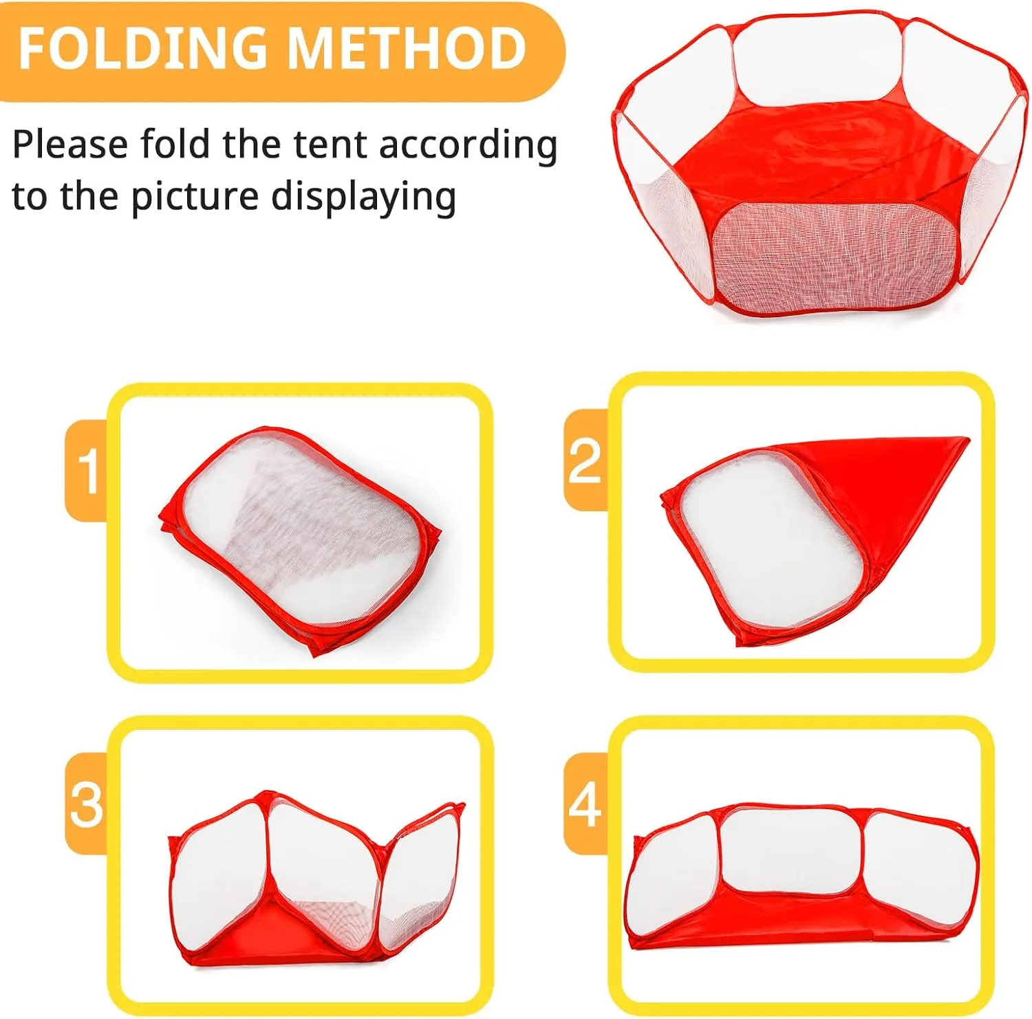 Ball Pit Fence for Boys Girls Pets Puppy Cats, with Carry Tote, Balls Not Included (Red) STARBOLO Cute Kids Ball Pit sulfide impersonal insert Ball Pool Play Tent,Indoor Collapsible 