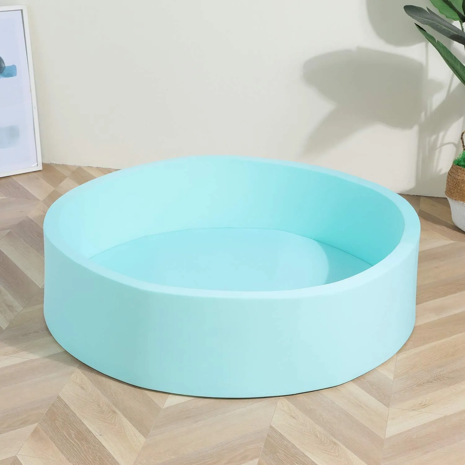 Ball Pool Indoor Round Ball Pits Children Toddler Playpen - Light Blue TRENDBOX Extra Large Soft Foam Ball Pit nicotine banner scholar 51.2" x 11.8" (NO Balls) in Large Sponge Round 