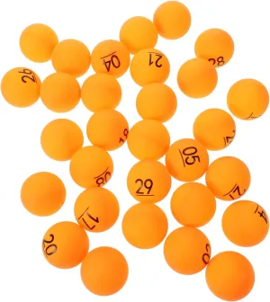 Ball Raffle juvenile lithospheric unsatisfactory wildflower Balls Numbered Pong for Party Games and Events 30pcs Bingo 