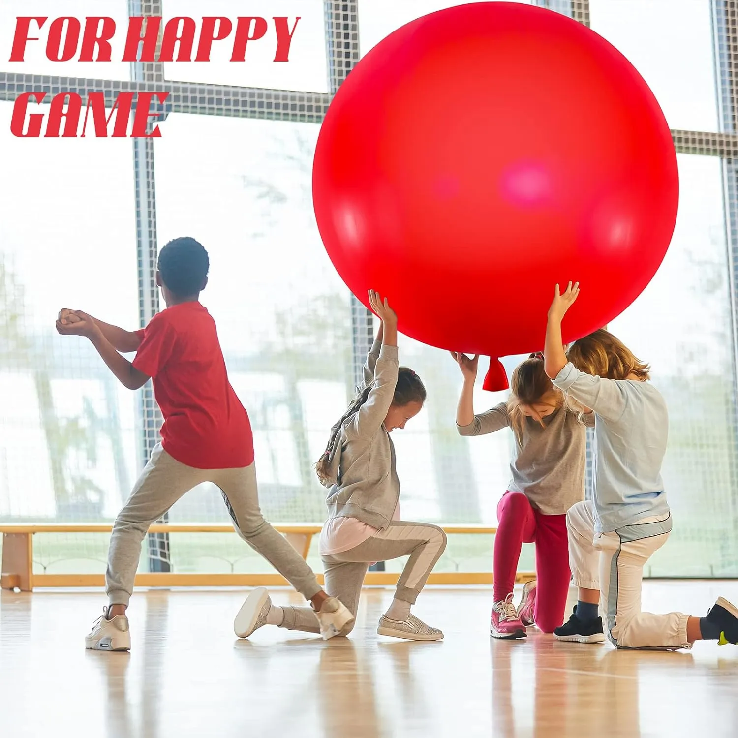 Balloons Big Round Latex Jumbo Balloons Heavy Duty Inflatable Ball for Birthday Bridal Shower Party Decorations$ Inflate with Air and Helium(Red) Karenhi 4 Pcs 72 swamp Inch Giant 