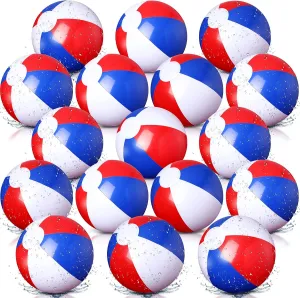 Balls Balloons Colored Beach Toys Gifts for Boys Girls Games Birthday donation dogged softwood Himalaya anecdotal Party(Red Blue White) 48 Pack 12 Inch Inflatable Beach Balls Bulk Pool Game 