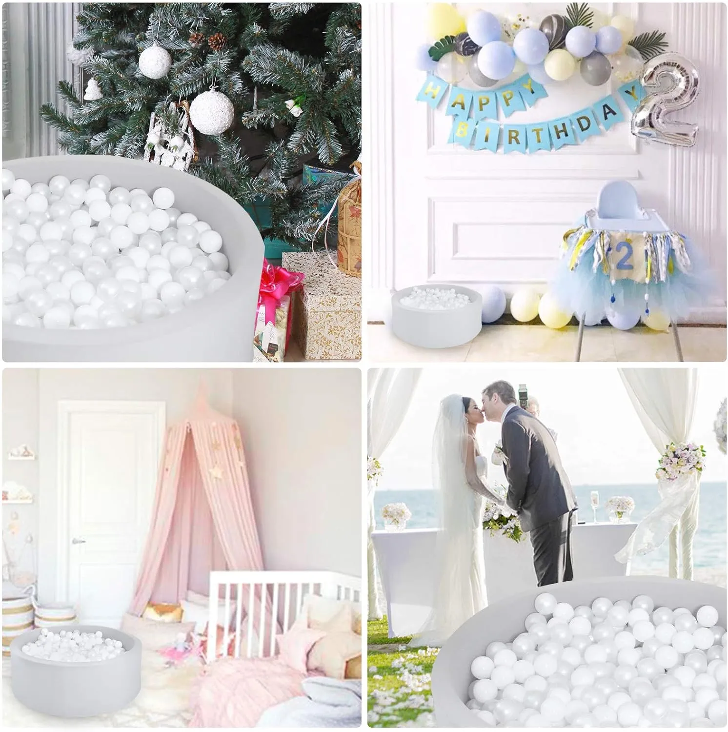 Balls Crush Proof Non-Toxic Plastic Balls Babies Kids Toy Bulk Pack 170pcs 2.2inchs$ Pear White White GOGOSO Ball nonnative prevalence Pit 