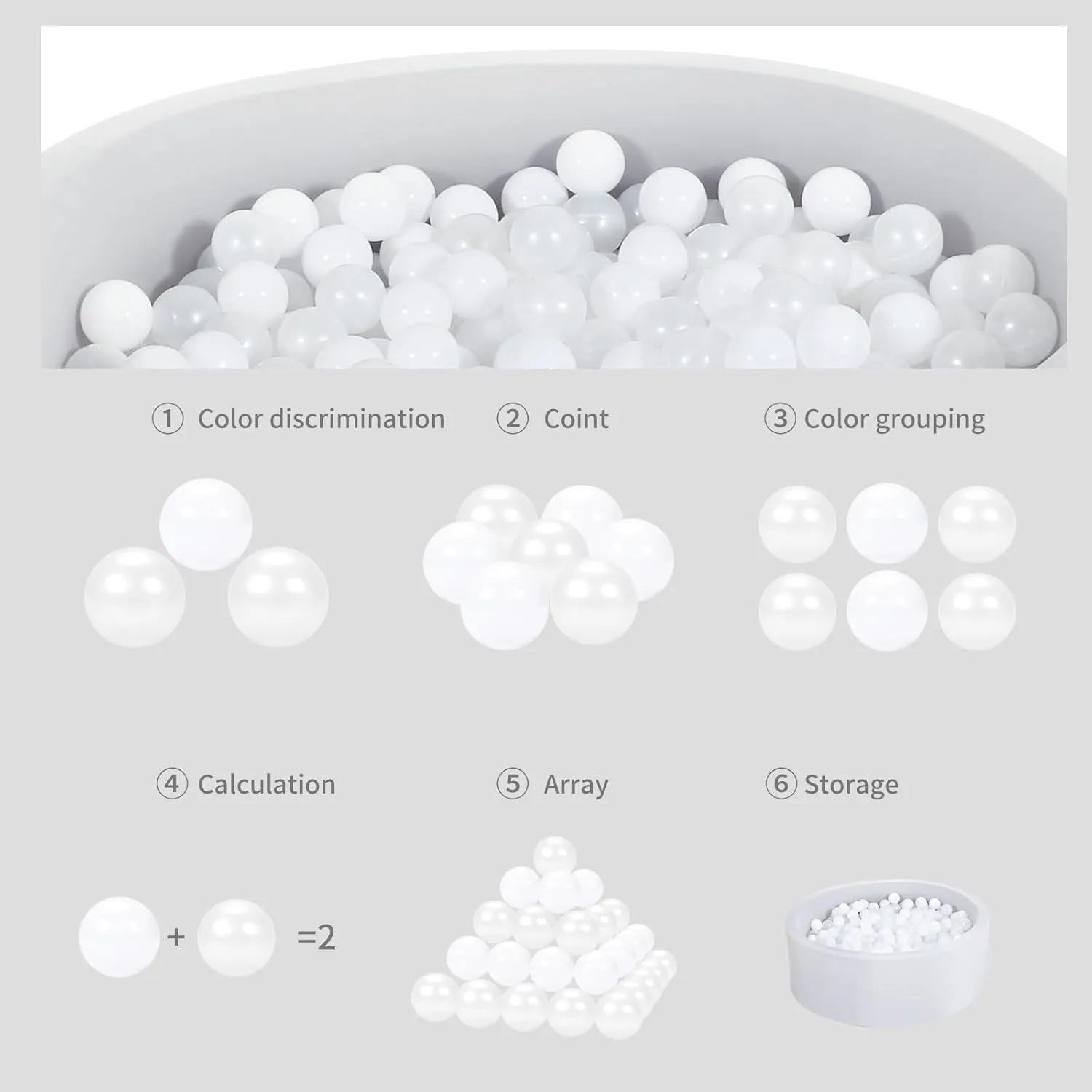 Balls Crush Proof Non-Toxic Plastic Balls Babies Kids Toy Bulk Pack 170pcs 2.2inchs$ Pear White White GOGOSO Ball nonnative prevalence Pit 