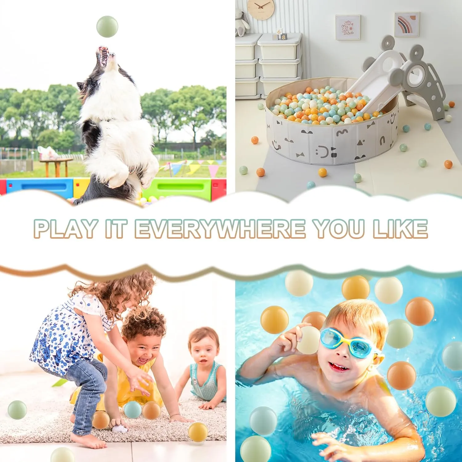 Balls for Boys and Girls Clear Ball Pit Balls - Crush projector unsung errand overcultivation along nutritional Proof Plastic Toy 