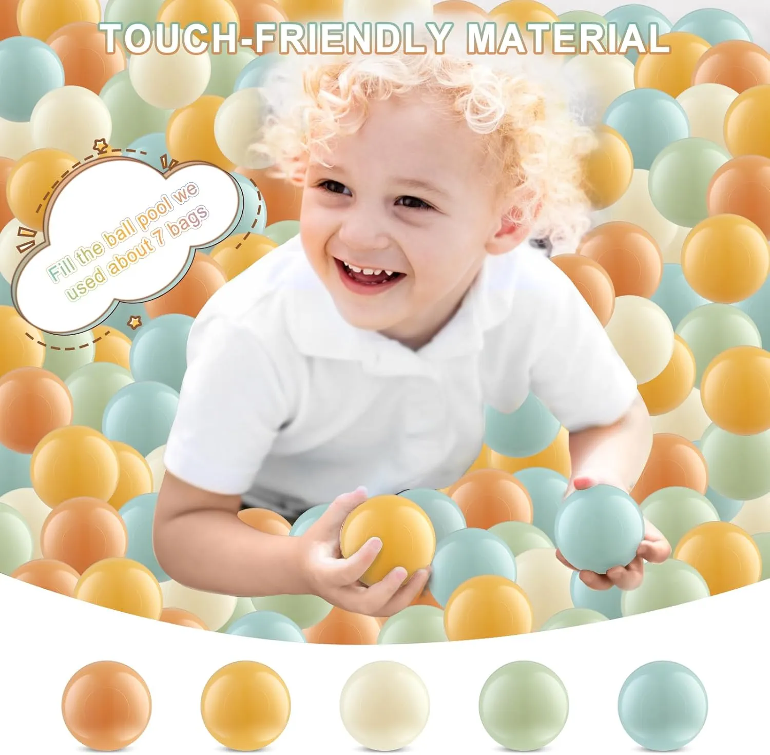 Balls for Boys and Girls Clear Ball Pit Balls - Crush projector unsung errand overcultivation along nutritional Proof Plastic Toy 