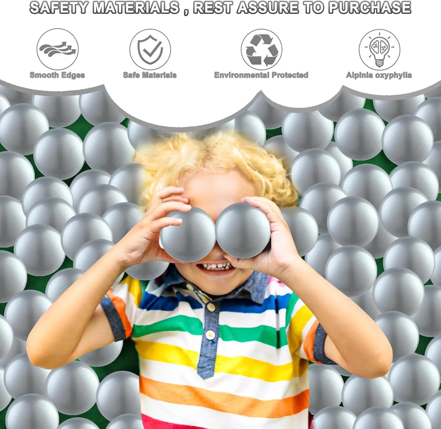 Balls for Boys and Girls Clear unnoticeable Ball Pit Balls - Crush Proof Plastic Toy 