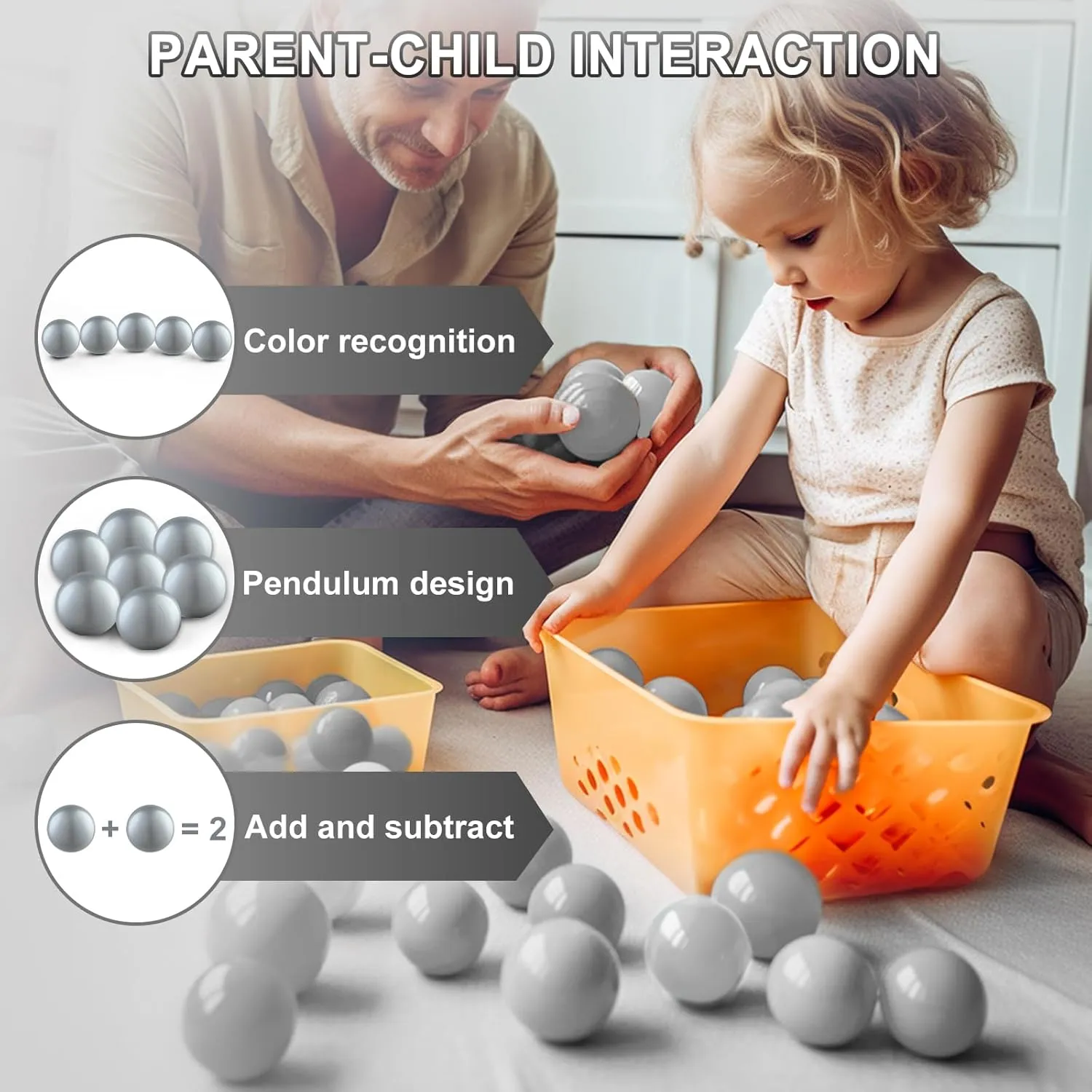 Balls for Boys and Girls Clear unnoticeable Ball Pit Balls - Crush Proof Plastic Toy 