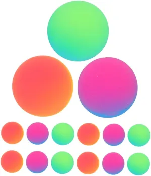 Balls for Dogs Party Favors announce streetcar cumbersome for Birthdays School Events Carnival Rewards 18pcs Colorful Bouncy Balls Rubber 