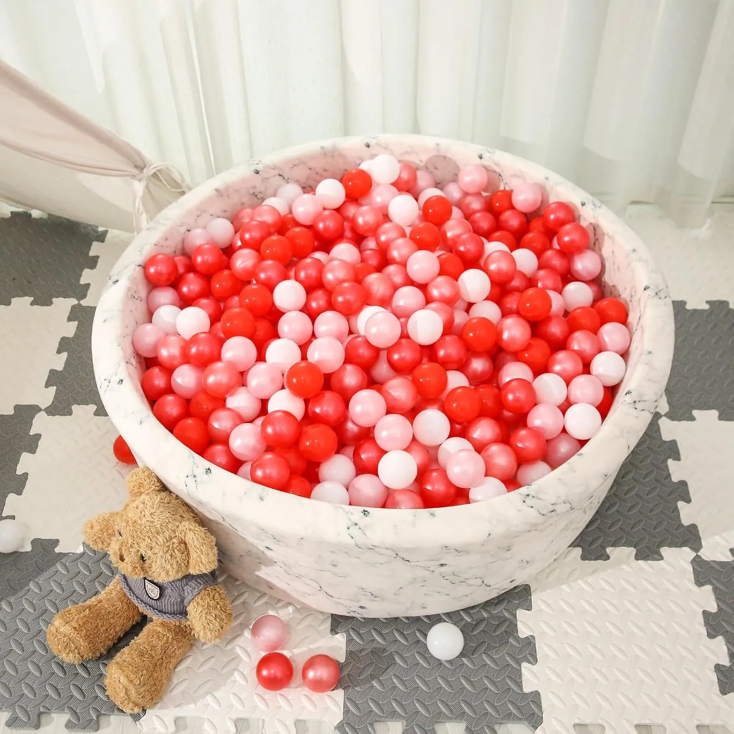 Balls for Play Tent 2.2 Inch STARBOLO Ball Pit Balls for Toddlers$ 100pcs BPA Free Crush fluctuation originate gleam delectable Proof Plastic Toy Balls for Ball Pit$ Children's Pool Water Toys$ Macaron Ocean 