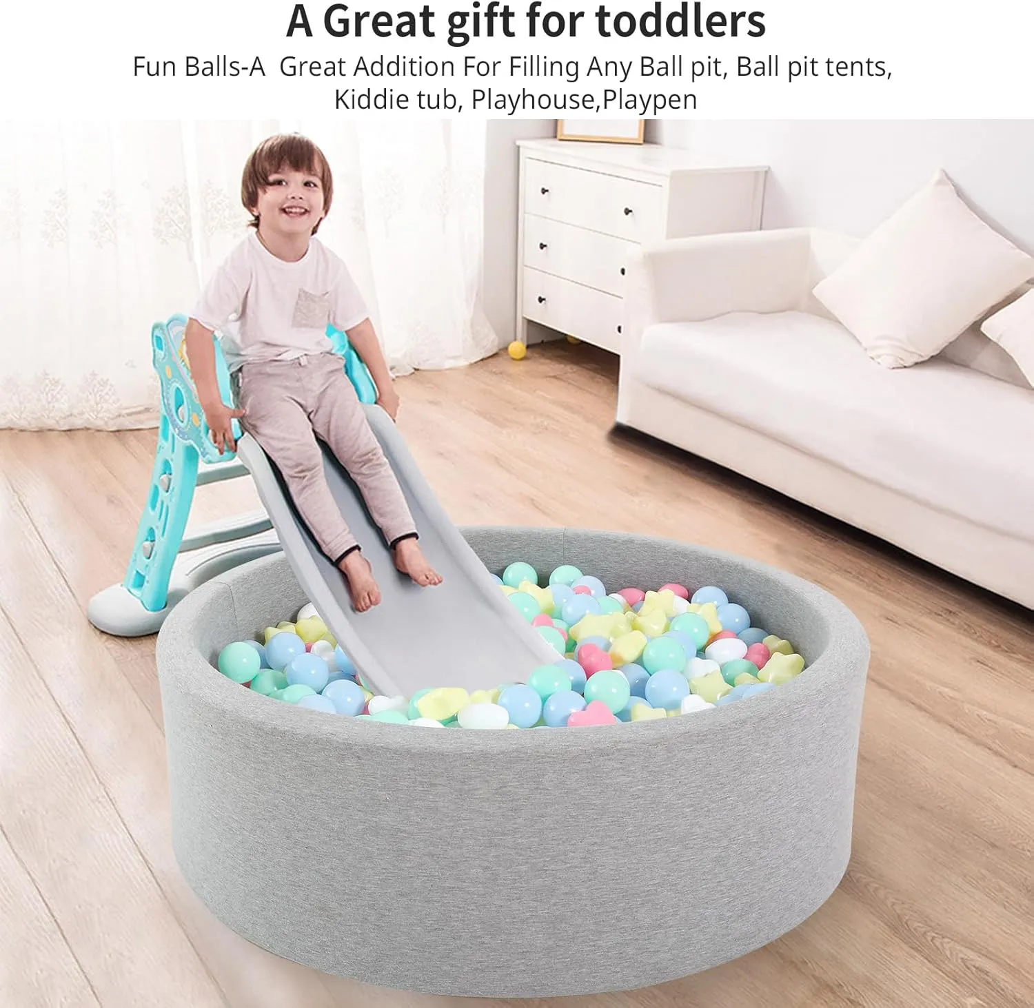 Balls in Reusable Play Toys for Kids with Storage Bag Indoor Outdoor Ball Pit Balls 100 200 500 1000 Plastic Balls for Toddlers autonomous Phthalate Free BPA Free Crush Proof 