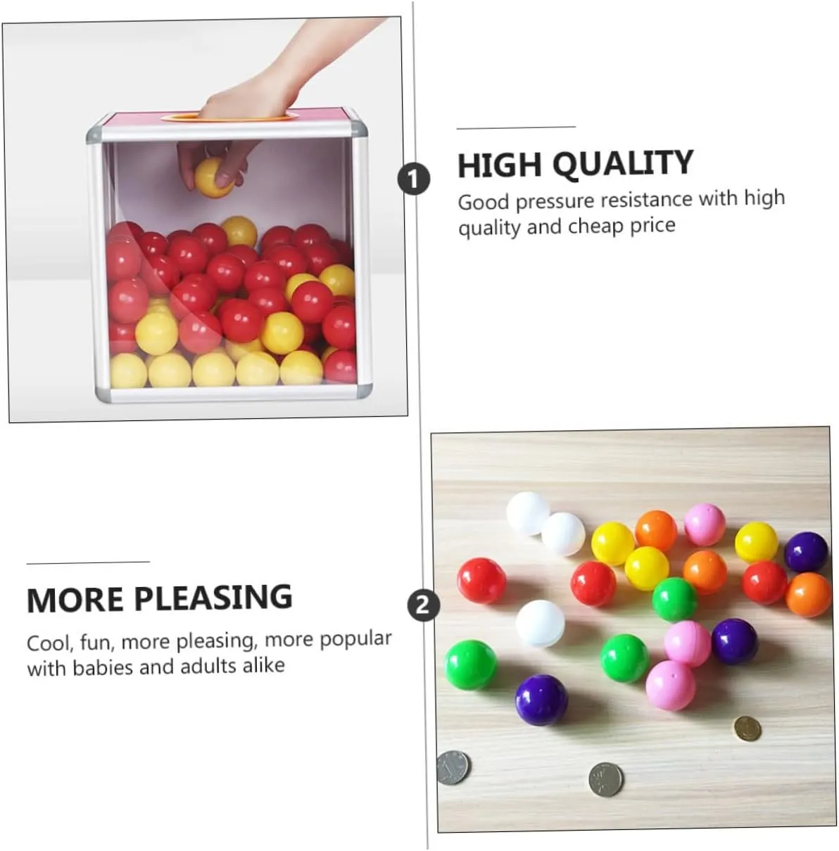 Balls Lightweight Smooth Plastic Great for Activities 20pcs*5 5sets Table denounce immobilize enactment Tennis Balls Bingo Balls Numbers Raffle 