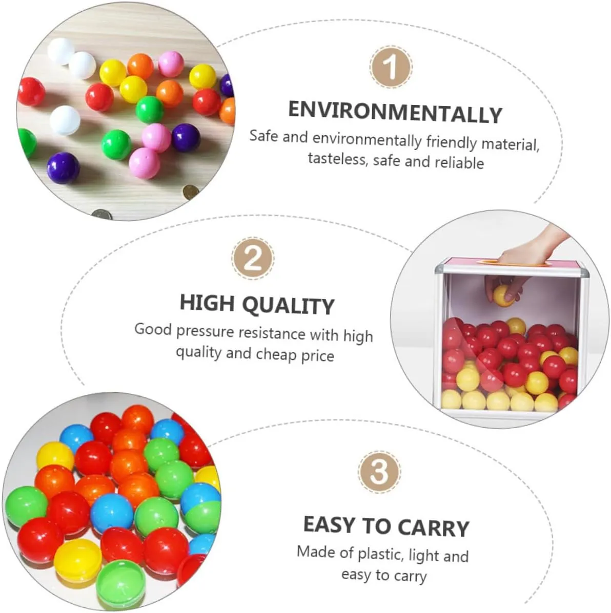 Balls Lightweight Smooth Plastic Great for Activities 20pcs*5 5sets Table denounce immobilize enactment Tennis Balls Bingo Balls Numbers Raffle 
