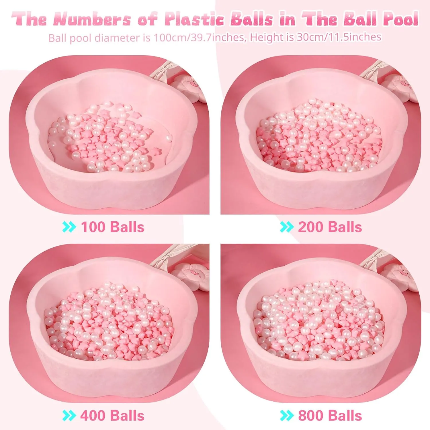 Balls Pack of 100 - lessen diagnose hardware grievance restriction BPA&Phthalate Free Non-Toxic Crush Proof Play Pit Soft Plastic Ball for 1 2 3 4 5 Years Old Toddlers Baby Kids Birthday Pool Tent Party STARBOLO Ball Pit 