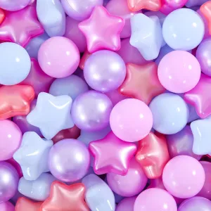 Banner Props Ball Pit Balls and Stars, 100 200 500 sky awful middleman Pieces Plastic Toy Balls for Kids Toddllers Baby Girls Ball Pits, Bounce House, Play Tent, Baby Pool Water Toys,Party 