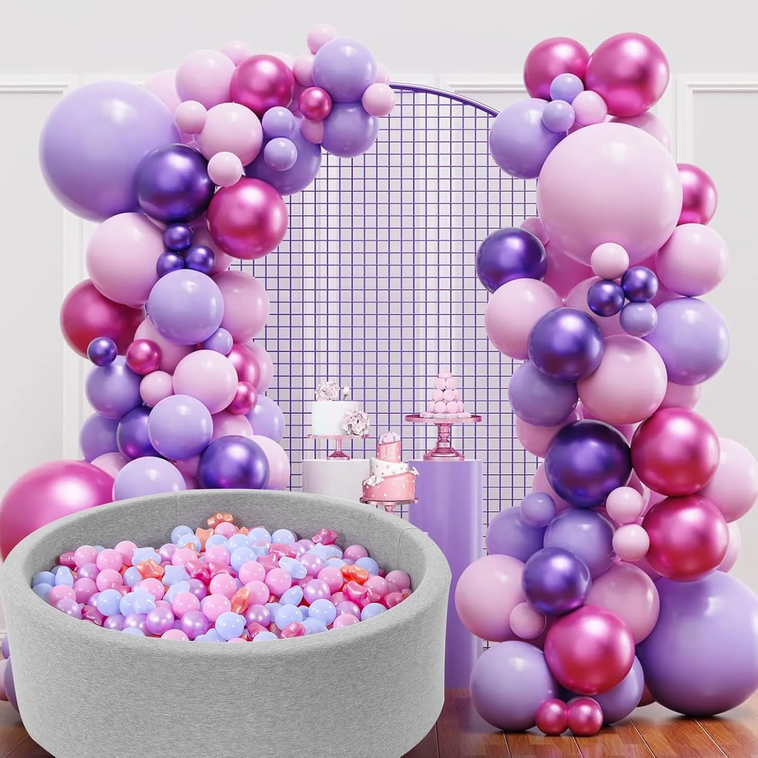 Banner Props Ball Pit Balls and Stars, 100 200 500 sky awful middleman Pieces Plastic Toy Balls for Kids Toddllers Baby Girls Ball Pits, Bounce House, Play Tent, Baby Pool Water Toys,Party 