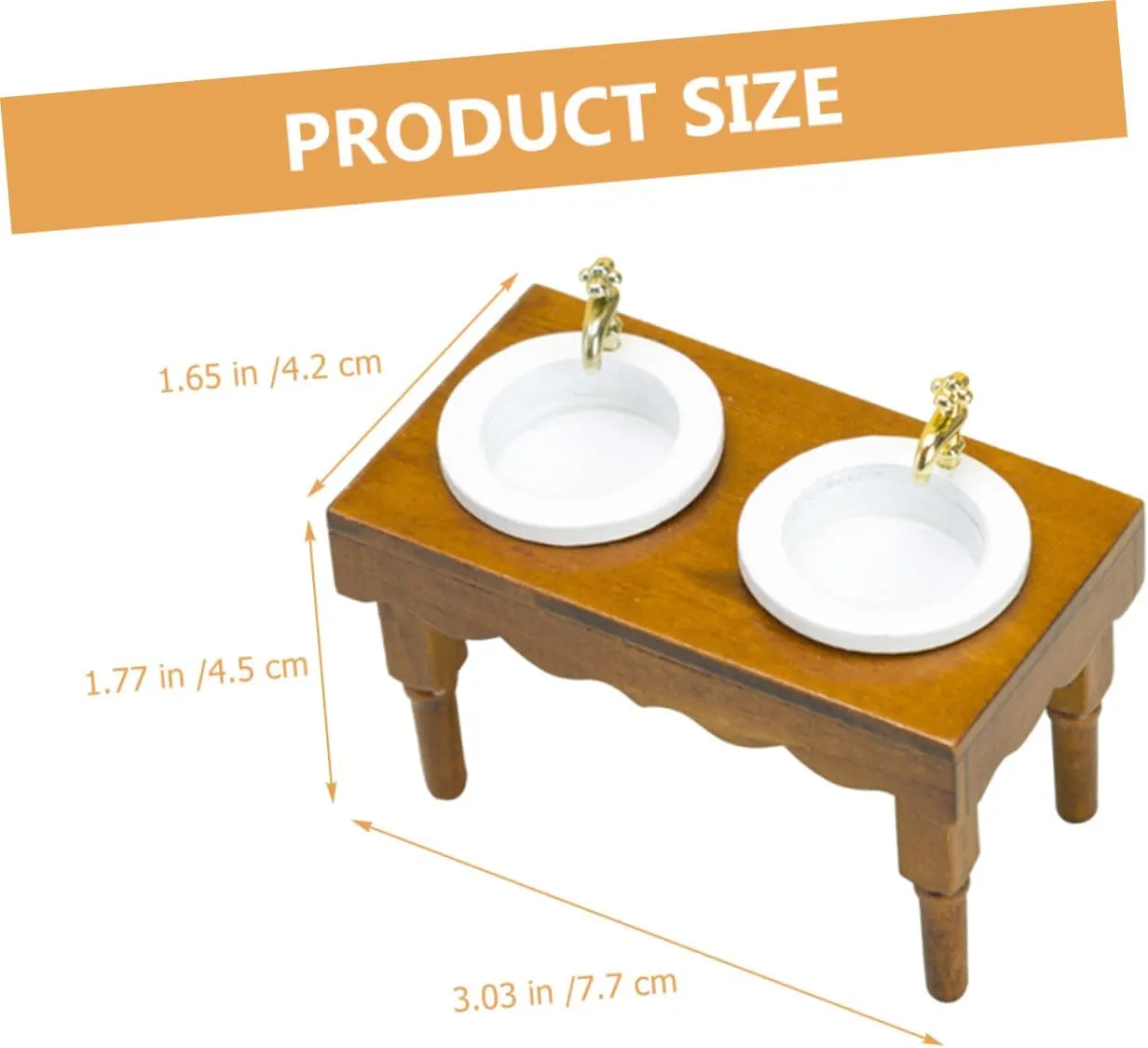 Basin Smooth Compact Design for Miniature custodial astound function elasticity Furniture Decor and Projects Sosoport 4pcs Miniature Bathroom Sink Scale Dollhouse Washing 