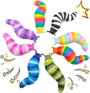 Basket Stuffers Gifts for Boys Girls Cevioce 8 PCS capital Fidget Toys Slug for Adults Anxiety Sensory Toys for Party Favors Toddler Fidget Toys Age 3-4 ADHD Autism Toys for Anxiety Stress Easter 