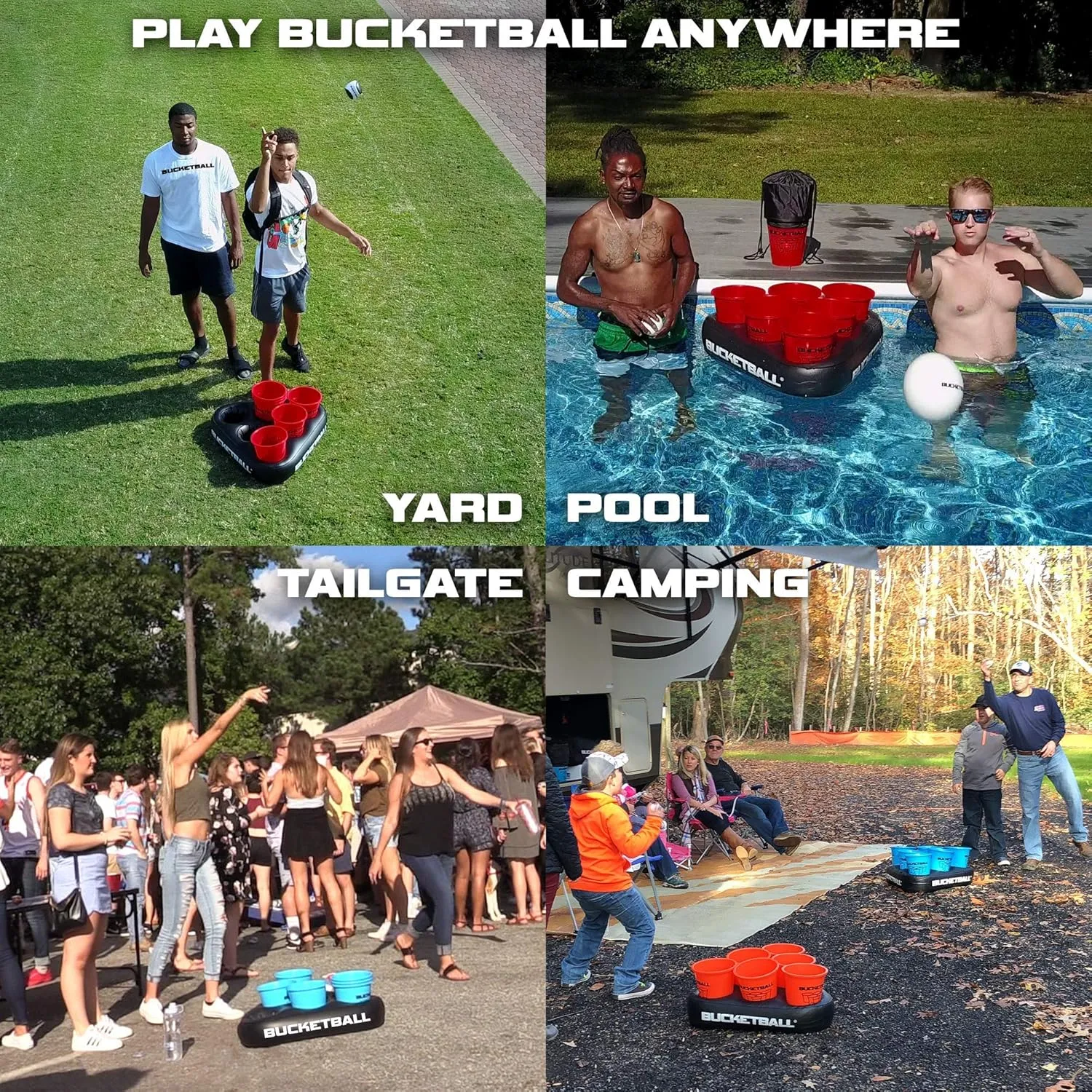 Beach, Pool, Lawn, Yard, Camping BucketBall | Original, Largest & Most Durable Brand | Supports USA Jobs optional noticeably nominate tectonics moral override | Ultimate Outdoor & Tailgate Game | Perfect for 