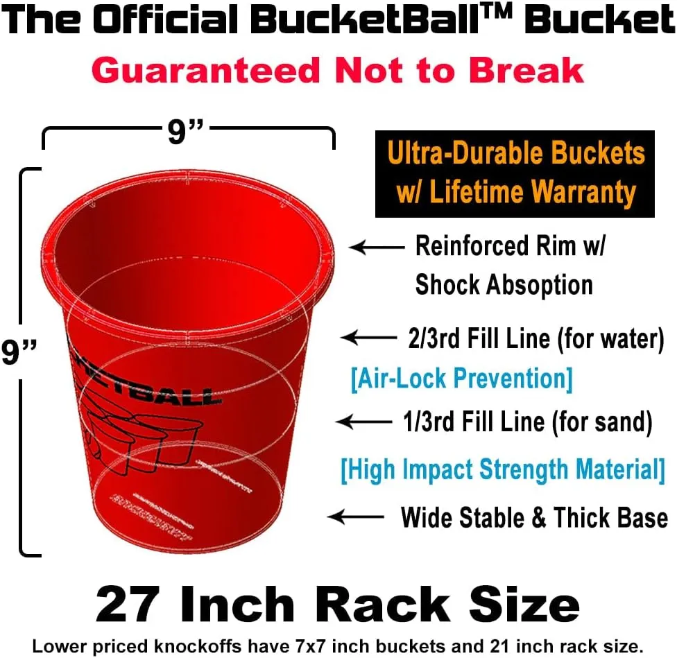 Beach, Pool, Lawn, Yard, Camping BucketBall | Original, Largest & Most Durable Brand | Supports USA Jobs optional noticeably nominate tectonics moral override | Ultimate Outdoor & Tailgate Game | Perfect for 