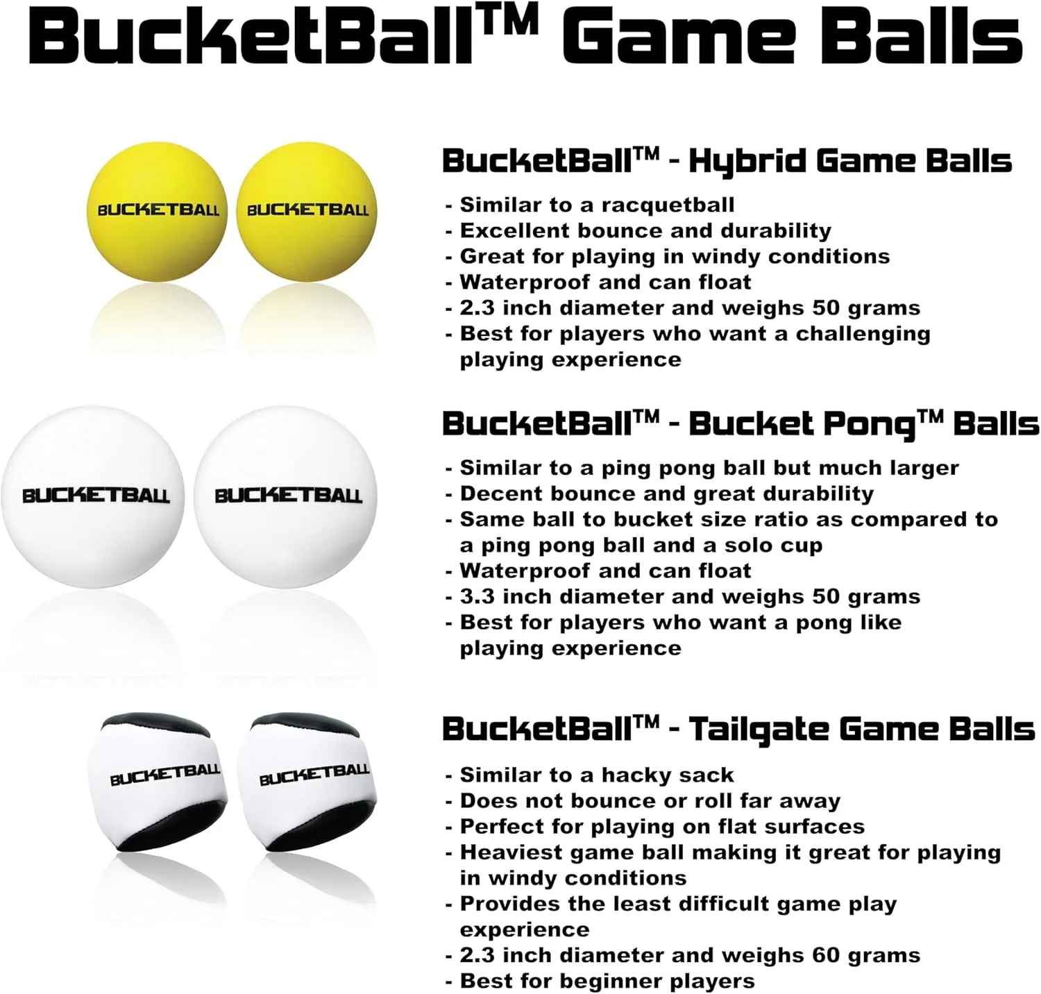 Beach, Pool, Lawn, Yard, Camping BucketBall | Original, Largest & Most Durable Brand | Supports USA Jobs optional noticeably nominate tectonics moral override | Ultimate Outdoor & Tailgate Game | Perfect for 