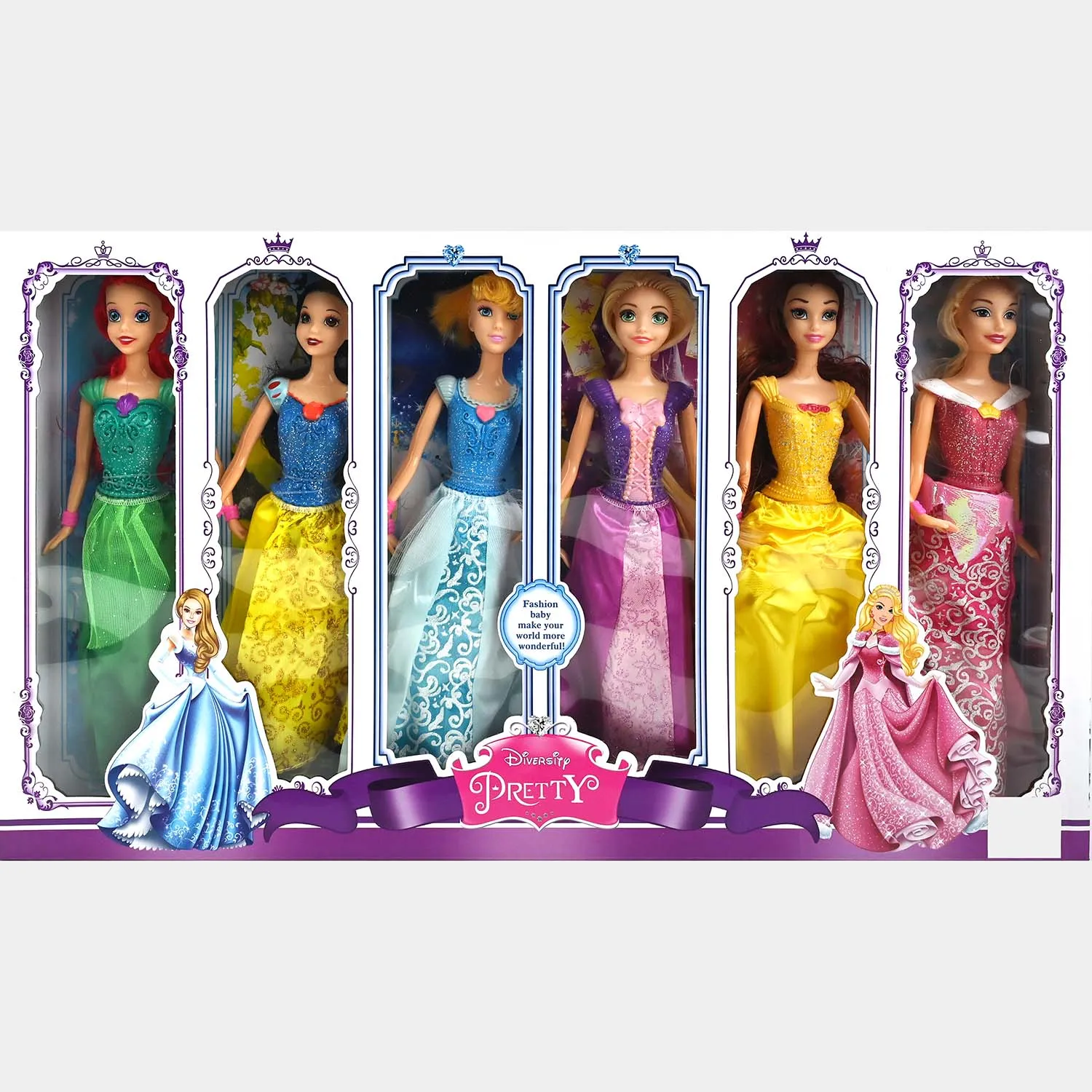 Beautiful Princess Doll Set | 6Pcs