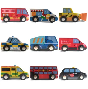 Bee Smart Toys Wooden Vehicle Car Set
