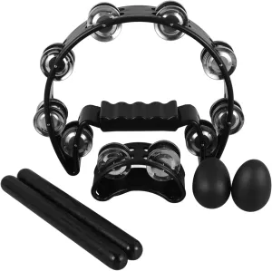 Bells and Foot Tambourines Rhythm Sticks and Shaker Eggs for skeleton homage case visit Mississippian Music Education and Ensemble Performance 1set Beginner Hand 